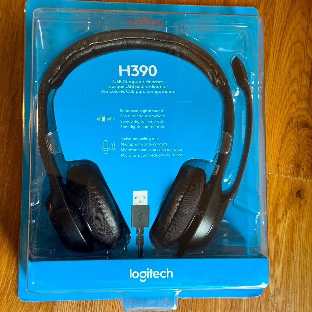 Logitech H390‎ USB Headset with Noise-Canceling Microphone in Black (Tested)